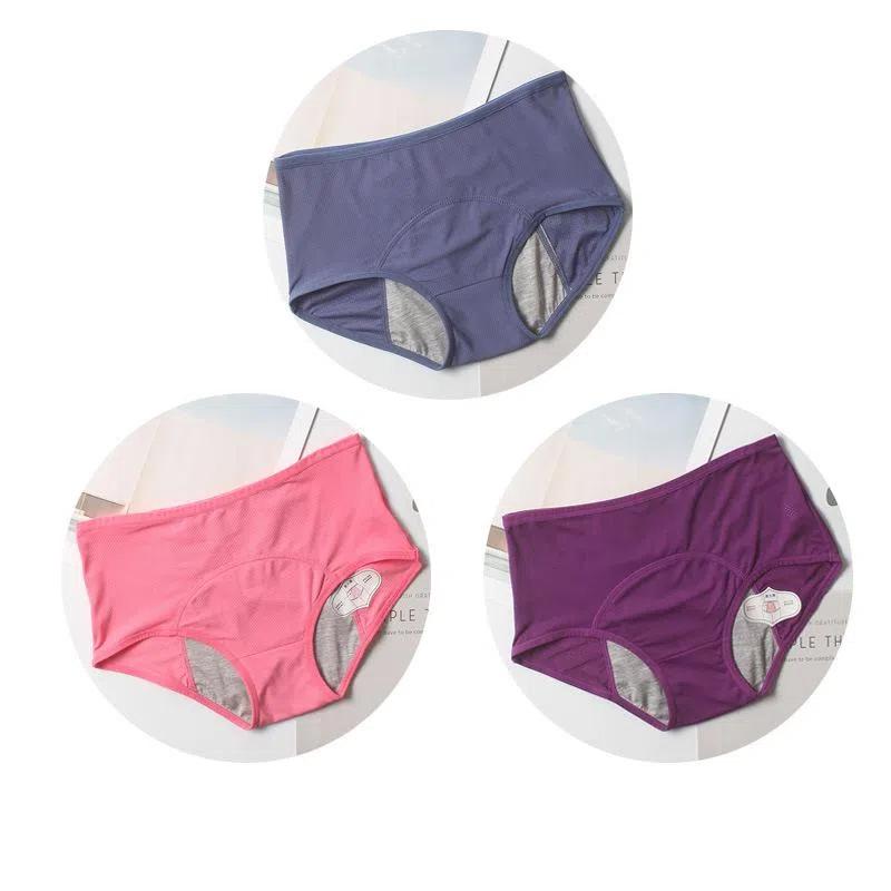 3 Stück Auslaufsichere Menstruationsslips Damen Unterwäsche Physiologische Hüfthose
