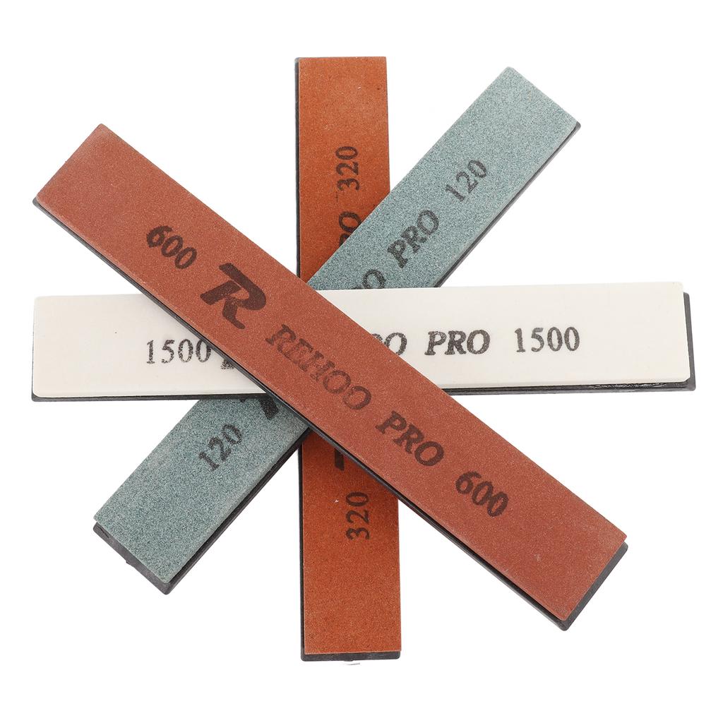 4Pcs Knife Sharpening Stone Knife Sharpener 120 320 600 1500 Grit for Scissors Chisels Axes