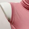Slim-Fit, Sleeveless, High-Neck, Solid-Color Body-Hugging Top