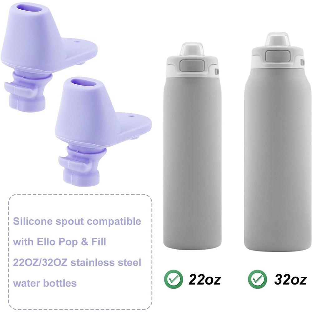 2pcs Silicone Replacement Mouthpiece Water Bottle Bite Valve for Ello Pop & Fill 22oz 32oz