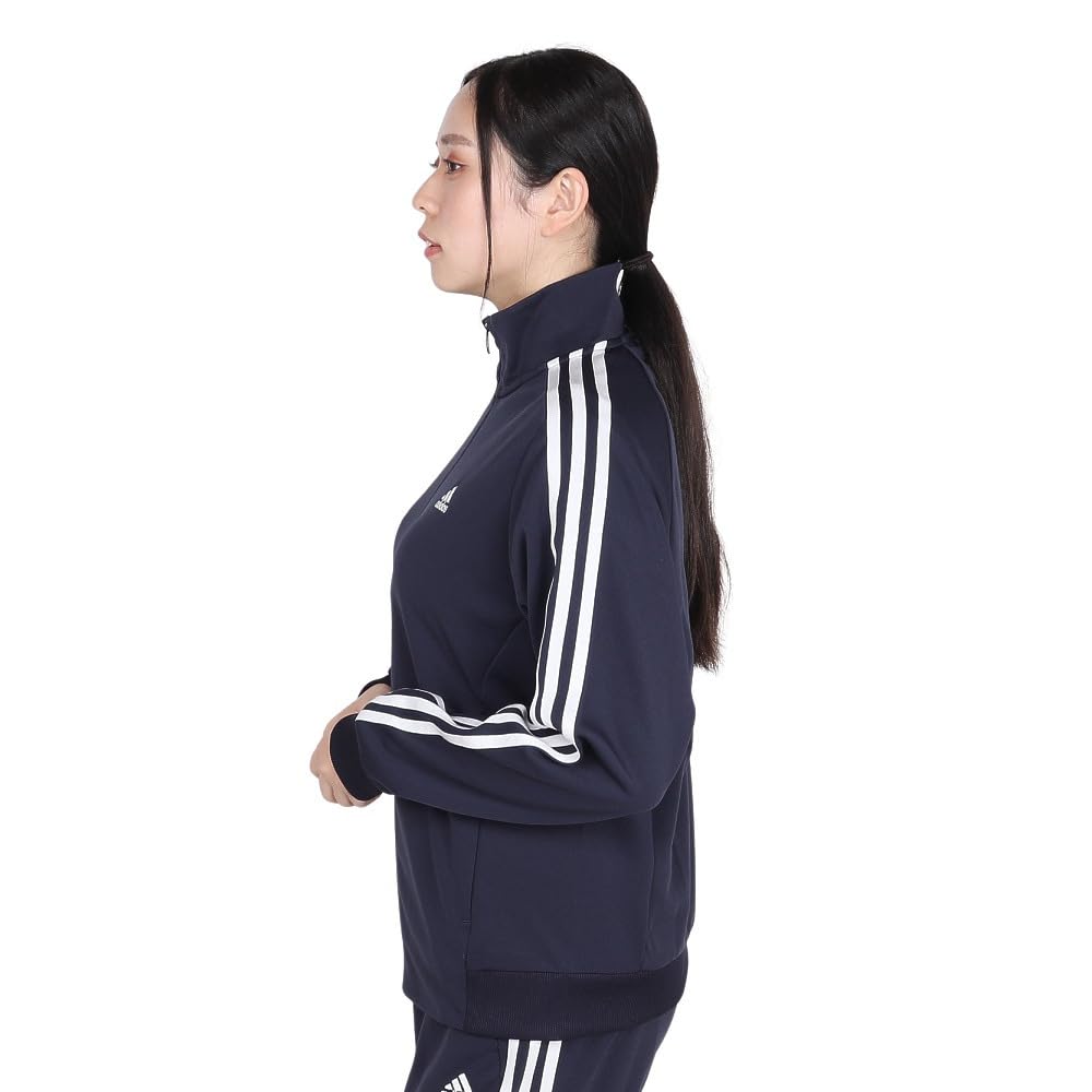 Adidas KTX40 Legend Ink Double Knit Track Top with Size L Women's (JG3797) Loose-Fit 3-Stripes,