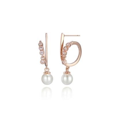 CRANNE 14K Unique Pearl Earrings (Gold Pin) C24EGP146