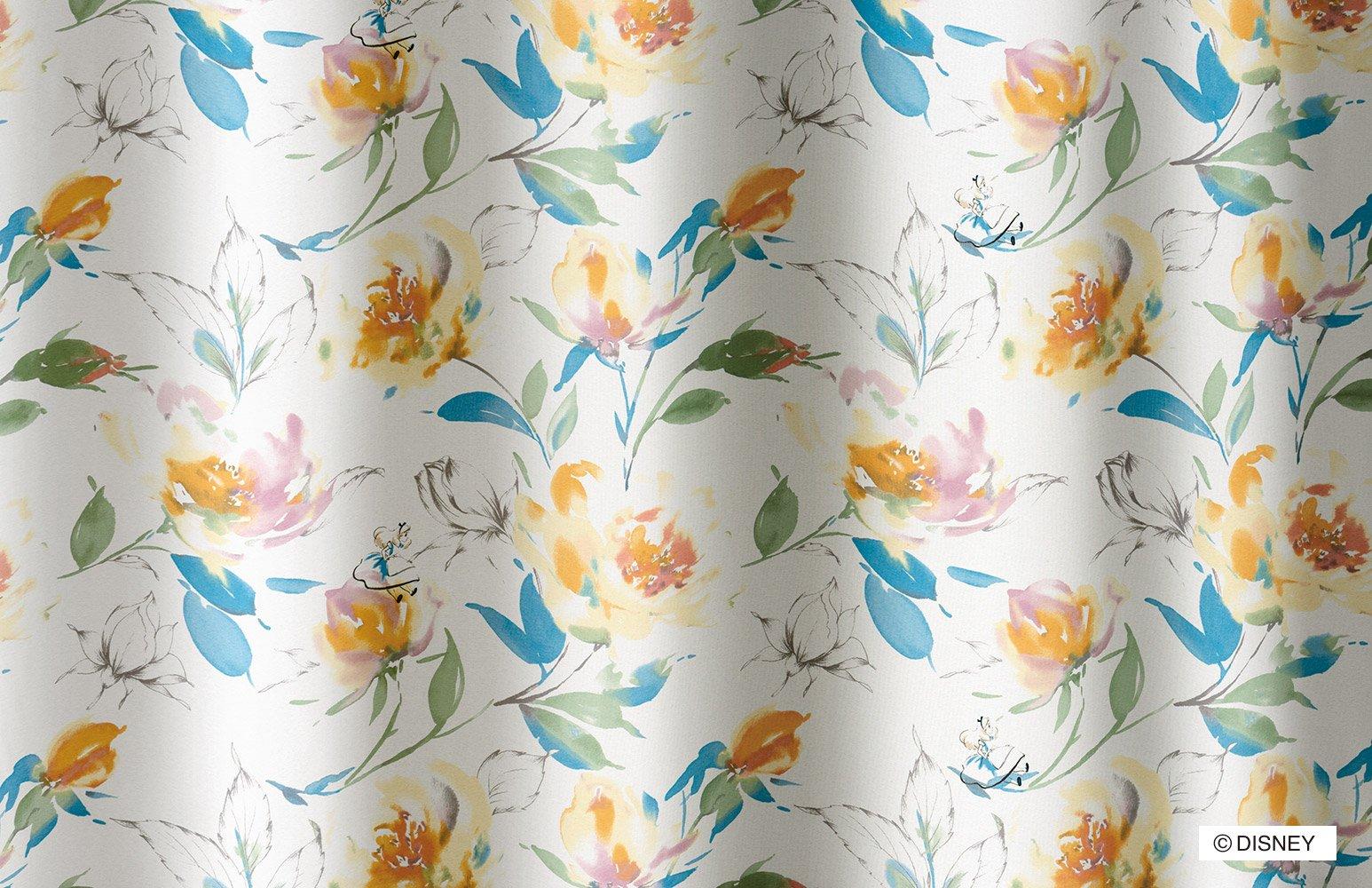 

Disney Blackout Alice in Rose 100 x 200 Light 1 M1143 Curtains, Garden, cm, Blue, Panel, светло-синий