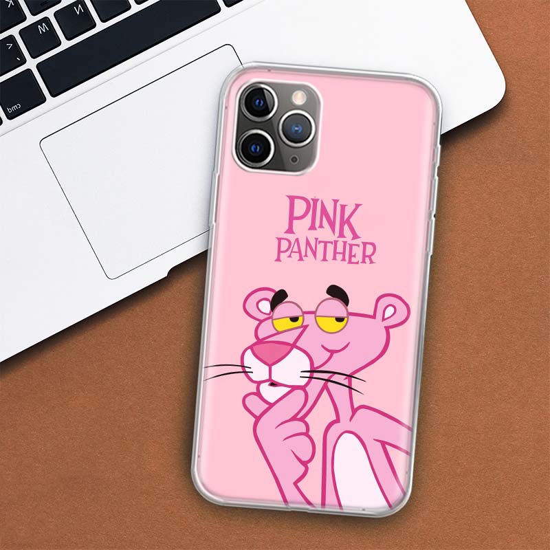 Różowa Pantera Kreskówka Etui na Telefon Dla Apple iPhone 11 12 13 14 Pro 7 XR X XS Max 6 6S 8 Plus + Mini 5 SE Nadruk Miękkie Etui Coque
