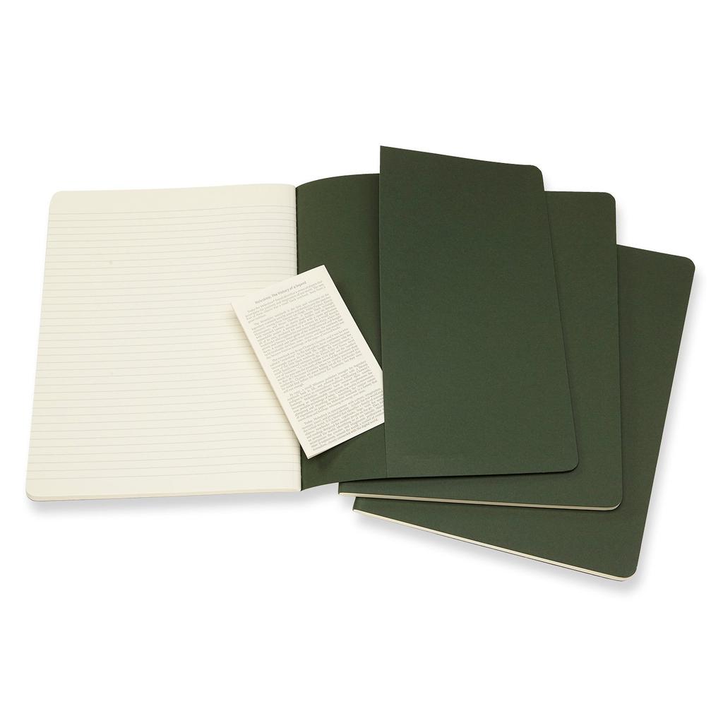 Moleskine Cahier Notebook, Horizontal Ruled, XL, Myrtle Green, CH021K15