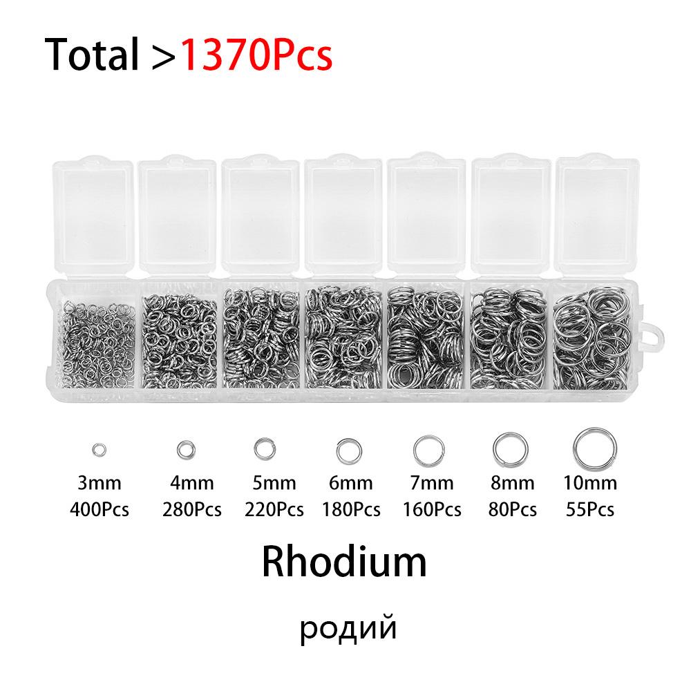 420 Stück/Karton Schmuckherstellungs-Kits Halsketten-Ketten Ohrhaken Kopf-Nadeln Biegeringe Karabinerverschluss DIY Schmuckzubehör Set Zubehör