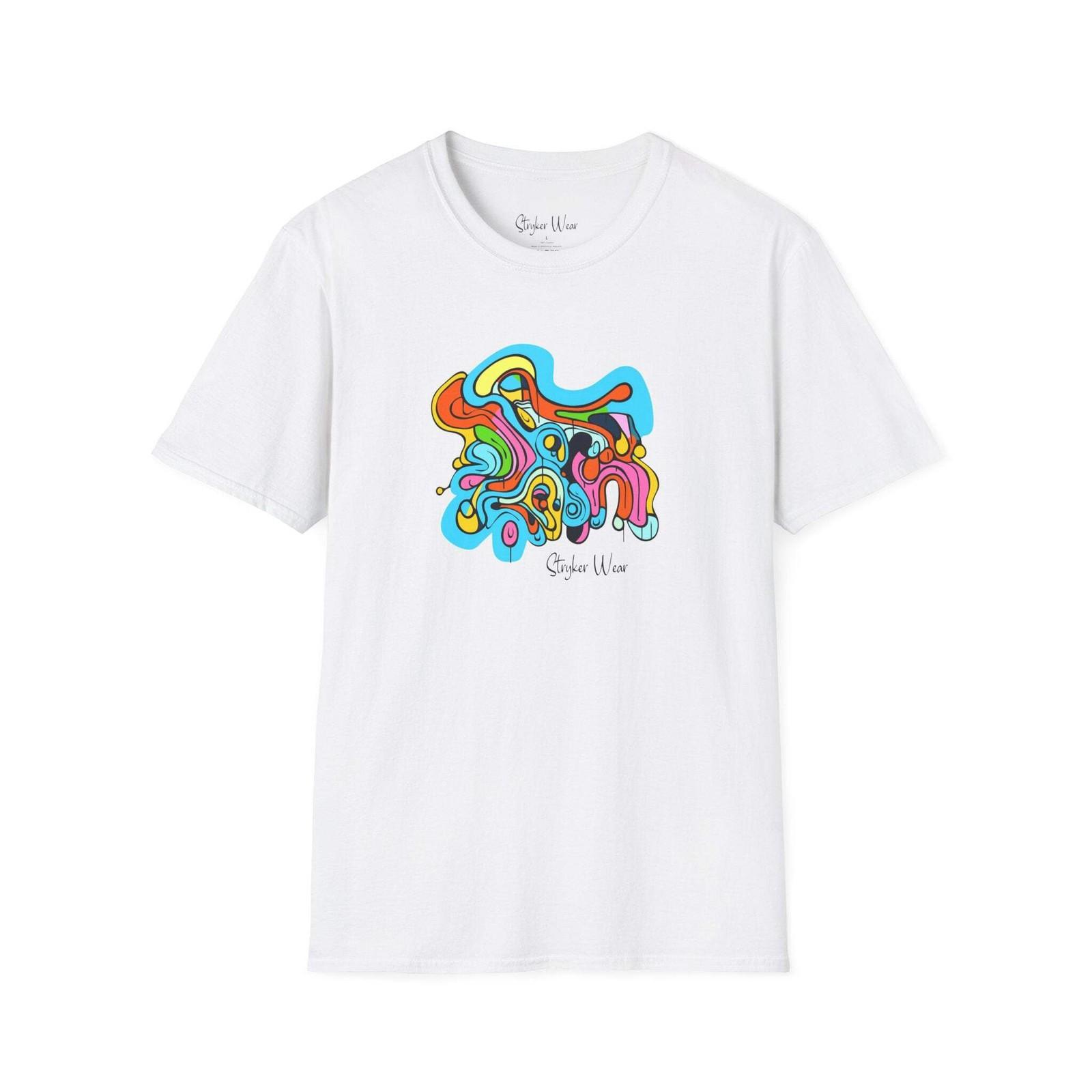 Abstract Colorful Drawing | Unisex Softstyle T-Shirt S разноцветный