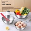 1/4Pcs 17/19/22/24Cm Stainless Steel Salad Bowl Multifunctional Cooking Basin Noodle Bowl Round Silver Bowl Food Container