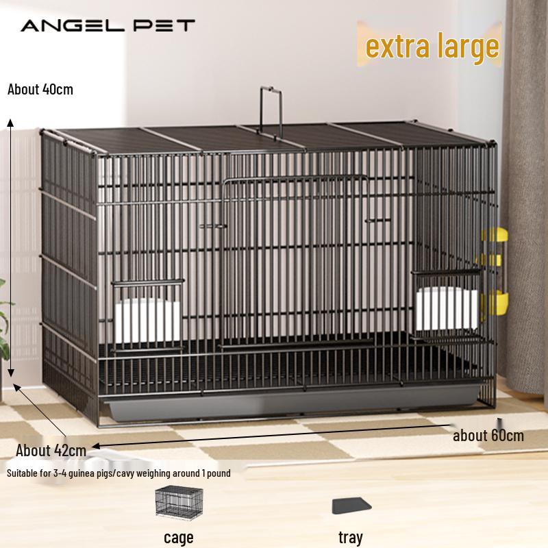 Indoor Guinea Pig Cage with Toilet, Anti-Spray Urine Protection, and Special Villa Design