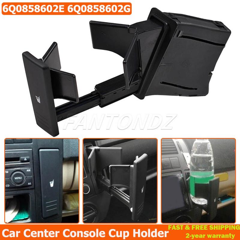 Car Center Console Card Slot Drink Holders 6Q0858602E For POLO 9N 2002-2010 Cup Holder 6Q0858602G 6Q0858602B 6Q0 858 602