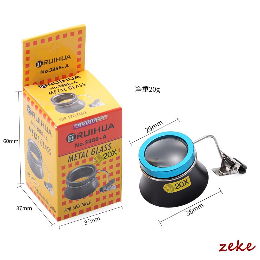 20X 10X 5X Eyeglass Magnifier Clip-On Eye Loupe Magnifying Lens Portable Eyepiece Process Operation for Watchmakers Repair Tools