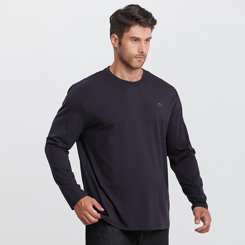 Dibinze Men's Plus Size Modal Cotton Long Sleeve T-Shirt