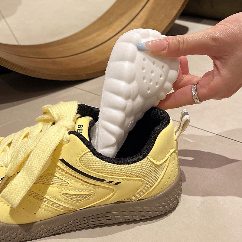 Simple and Fashionable Little White Shoes Summer New Breathable and Versatile Mesh Thick-soled Round Head Women's Shoes Casual Shoes