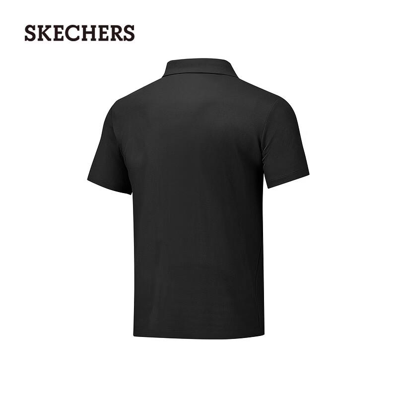 Skechers Men's Quick-Dry Knit Jacquard Polo Shirt