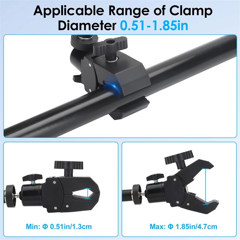 Mic Music Stand Tablet Phone Holder Aluminum Mountfor 4.7-13.5" Ipad Pro Air Iphone Surface