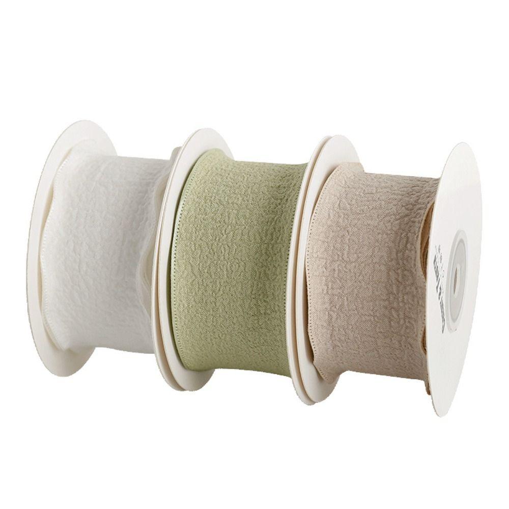 BowKnot Sewing Craft Supplies Wrinkled Cotton Ribbon Wrapping Yarn Band Linseed Flower Packaging