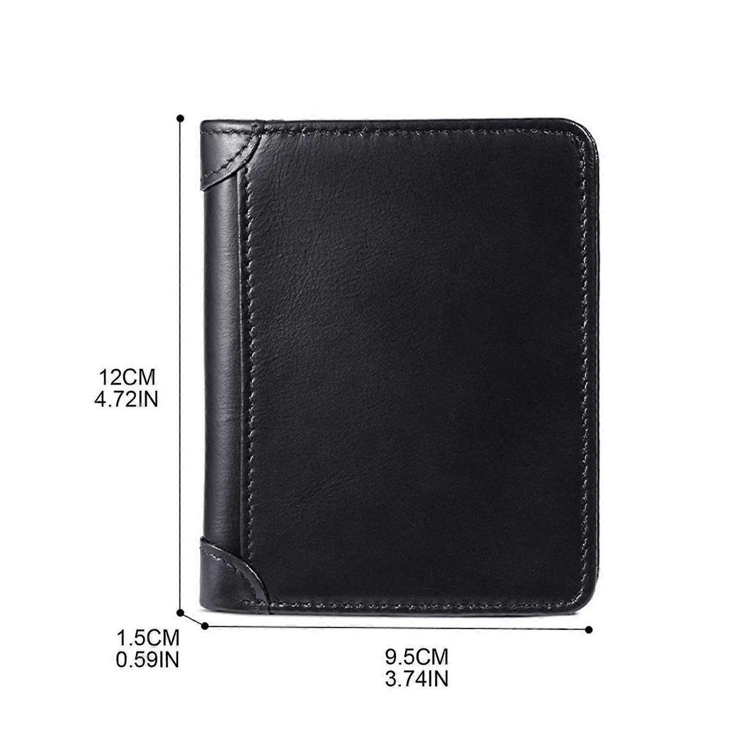 RFID Wallet Blocking Card Holder Travel Coin Purse Multi-functional Short Credit Cards Organizer Brown