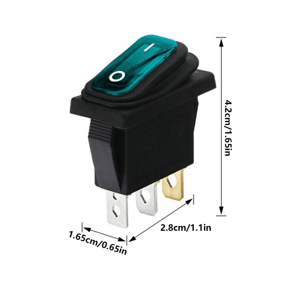 2/3 Pin Sealed Car On Off Switches Boat Waterproof Marine Toggle Rocker LED Switch Car Auto Boat Switch Push Button KCD3