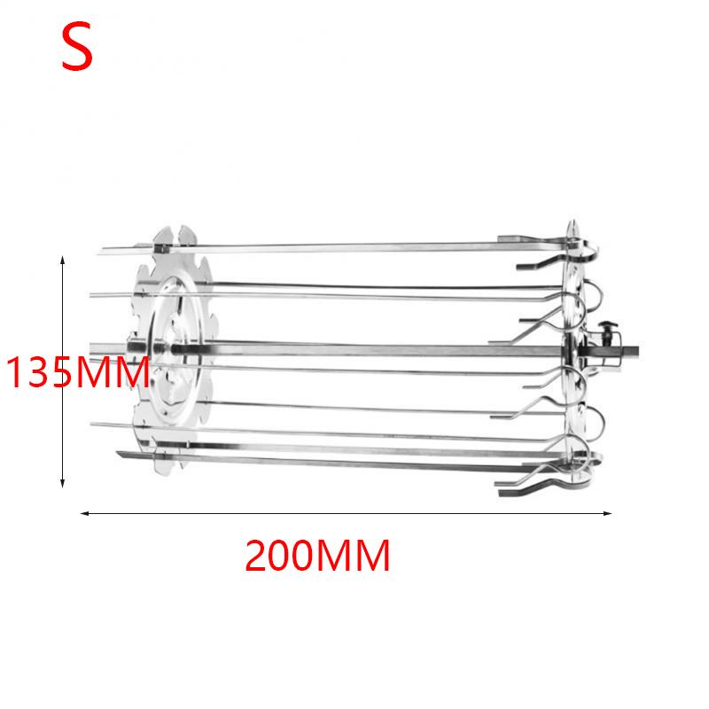 12Pcs/Set Grill Skewers Stainless Steel Rotating BBQ Grill Cage Lamb Skewers Barbecue Camping Supplies Kitchen Accessories