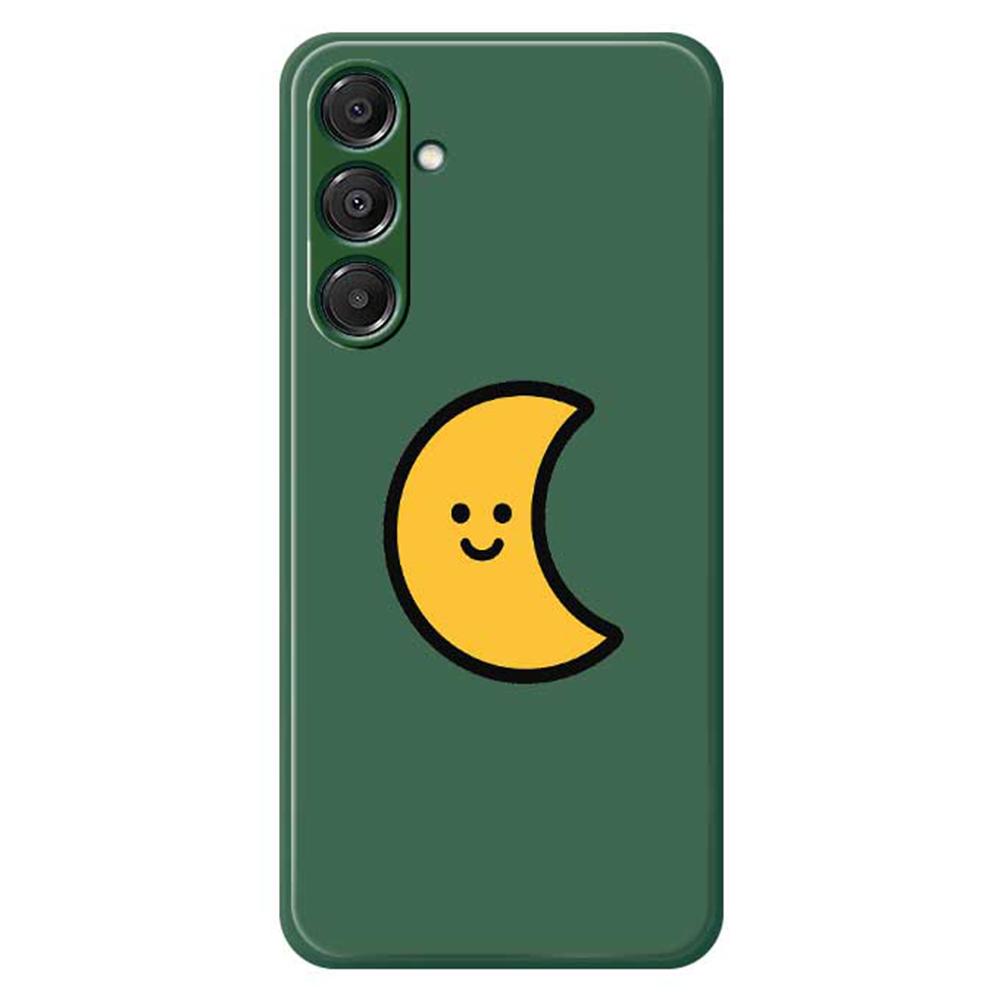 For Samsung Galaxy A16 5G/4G Case Yellow Moon Pattern Printing Straight Edge TPU Phone Back Cover