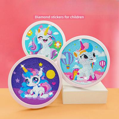 Cute Diamond Art Painting Kit for Kids with Frame Art and Crafts for Kids Full Drill Painting by Number Kits Home Decoration