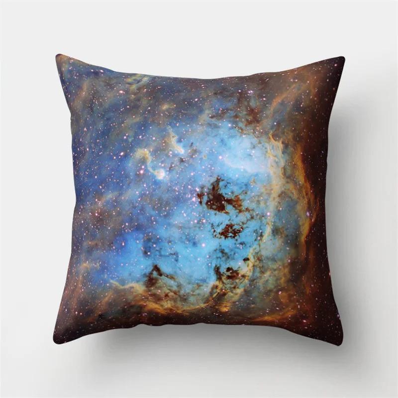 Office Living Room Home Pillowcase Starry Sky Planet Pattern Pillowcase Car Ornaments