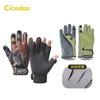 Dreifinger-Fischerhandschuhe Mit Samt Ausgestanztes Leder Herren Outdoor Winddicht Radfahren Warm