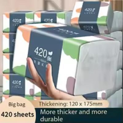 1-12 Packs Wholesale Eco Friendly Portable No Fluorescent Virgin Wooden Pulp Tissue Soft Comfortable 5 Ply Facial Tissue Paper