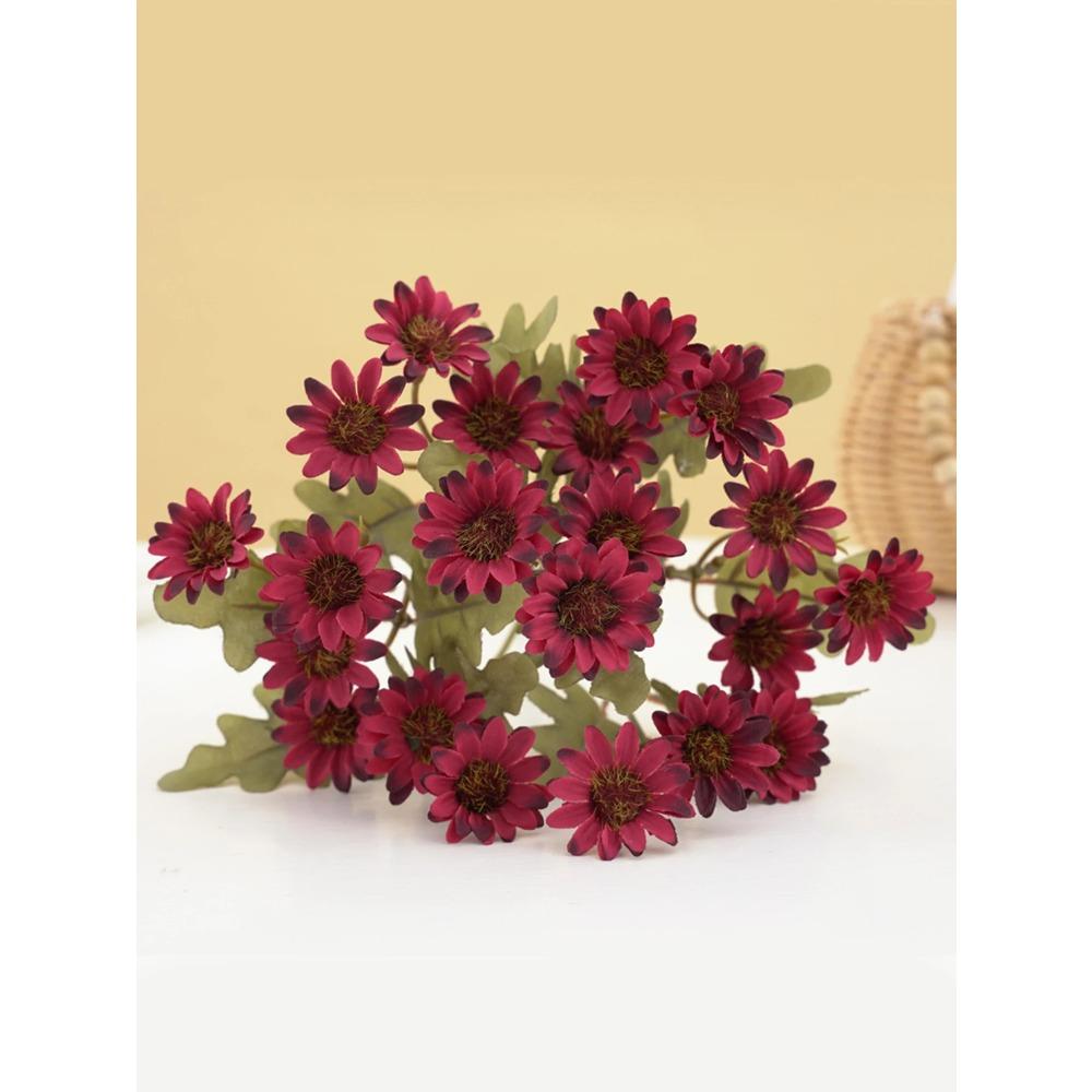 21 Heads Artificialflower Autumn Silk Daisy Bouquet Decor Vase Home Wedding Decor Household Products Holiday Party DIY Gift Box