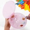 Nail Art Color Palette with Display Stand Plastic UV Gel Polish Holder DIY Drawing Paint Dish Manicure Tool
