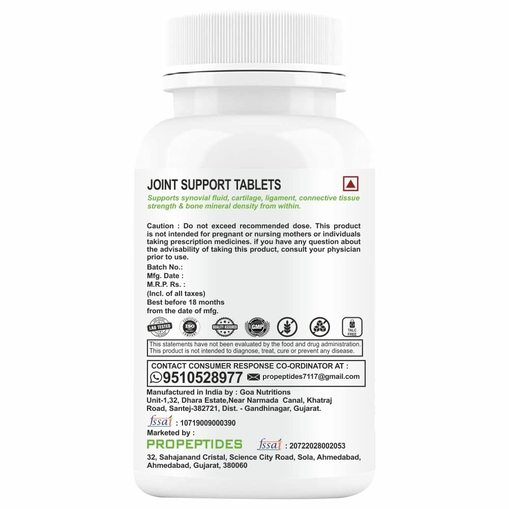 Suplement Propeptides na stawy z glukozaminą, chondroityną, MSM, boswellią, kolagenem typu 2, kwasem hialuronowym i witaminą D3 | Tabletki dla B