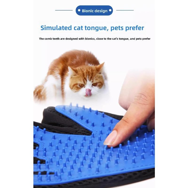 Pet Hair Removal Glove a Pair Double-sided Universal for Cats Dogs Wet Dry Use Brushes Bathes Soft Effortlessly Removes Fur