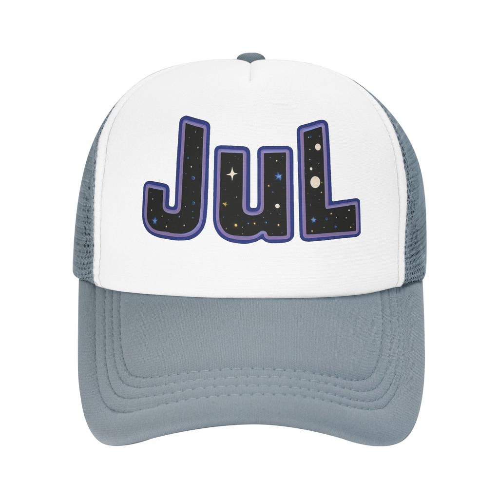 JUL Rapper Logo Mesh Baseball Cap Unisex Women Casual Trucker Worker Cap Hats Adjustable Summer Trucker Hats