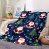 1Pc Christmas Santa Reindeer Blanket Soft And Comfortable Casual Warm Camping Travel Christmas Halloween Gift M91724