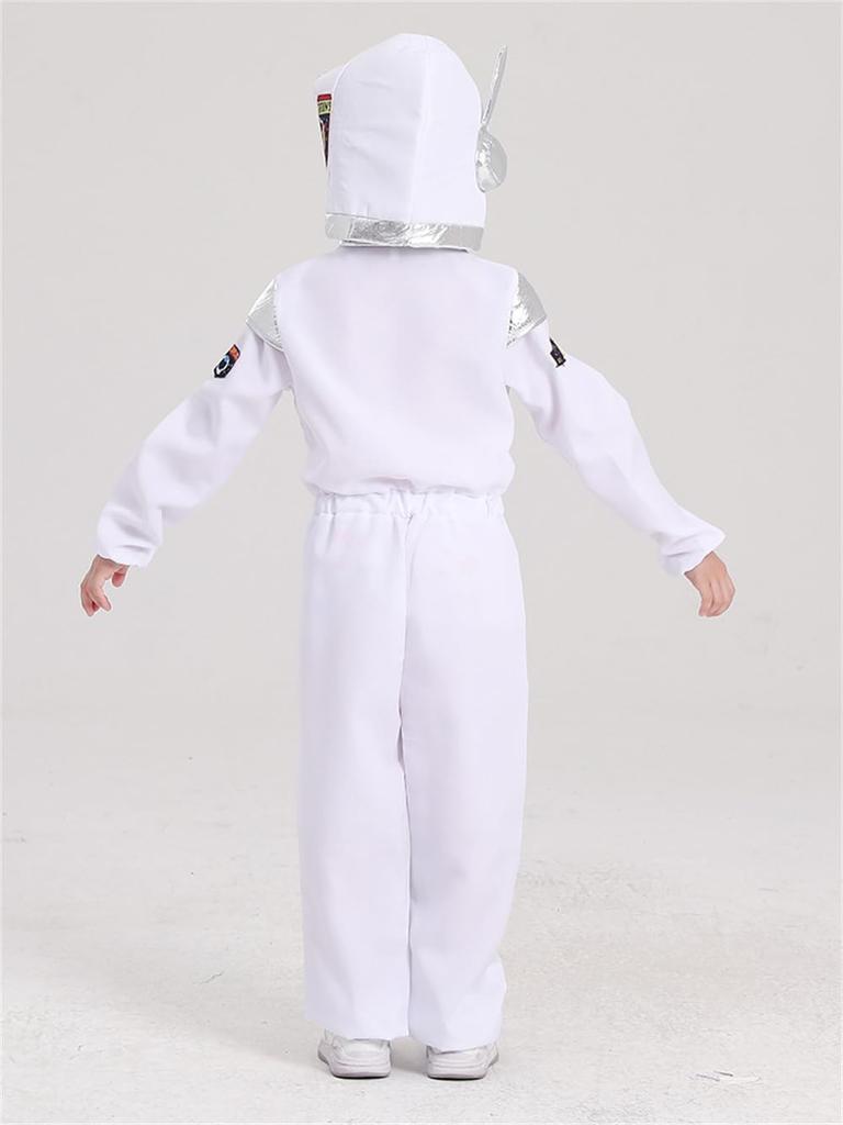 Lhyxuuk Kids' Astronaut Space Suit Halloween Costume, Cosplay Costume for Boys and Girls, Alien Pilot Costume, Perfect for Halloween Parties, Events,