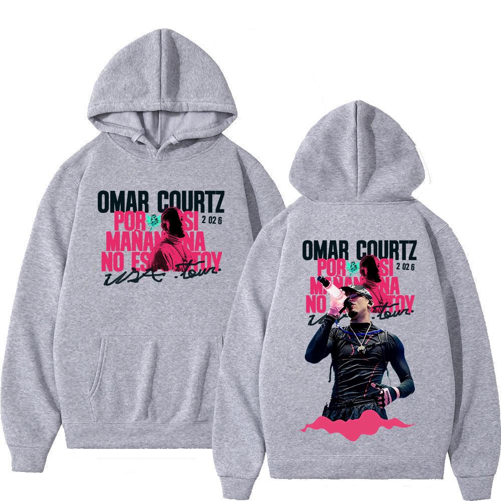 Rapper Omar Courtz Por Si Manana No Estoy  Tour Hoodies Men Women Clothing Fashion Long Sleeve Hooded Sweatshirts Streetwear