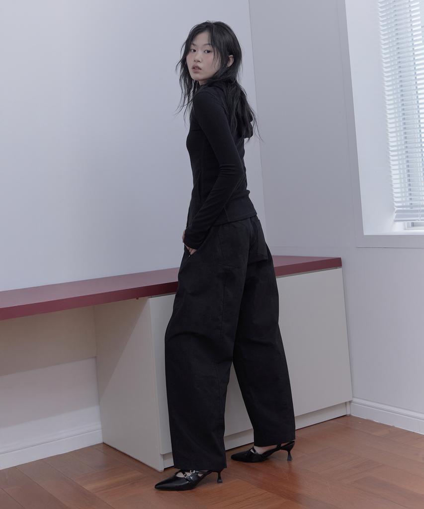 Haebeueoweil Essential Cotton Pants (Bk)