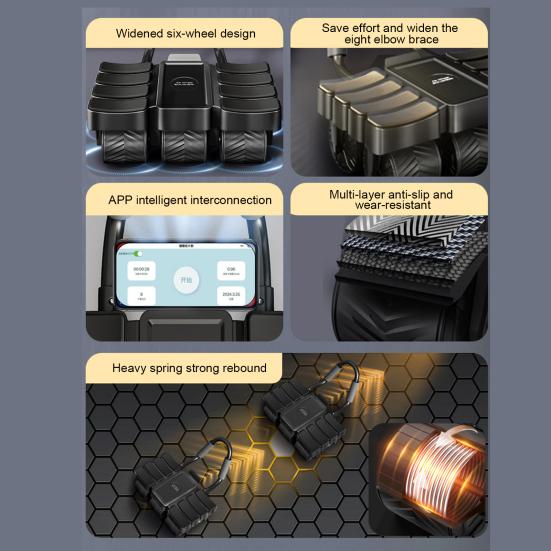 Abdominal Roller Wheel with Automatic Rebound Elbow Support Men Women Core Workout