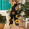 Womens Casual Overalls Jumpsuits Adjustable Straps Sleeveless Bohemian Comfy Rompers With Pocket