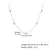 Elegant Double Layer Chain Bowknot Charms Necklace for Women, Stainless Steel Y-shaped Thin Link Necklace, Fashion Jewelry Gifts