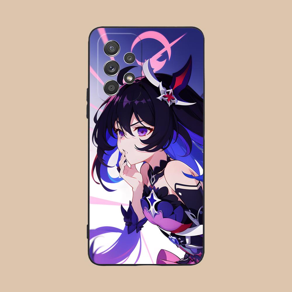 HSR Seele Matte TPU Mobile Phone Case for Samsung Galaxy M55 54 42 35 34 33 32 23 22 15 14 13 12 F55 5G Colorful Cover