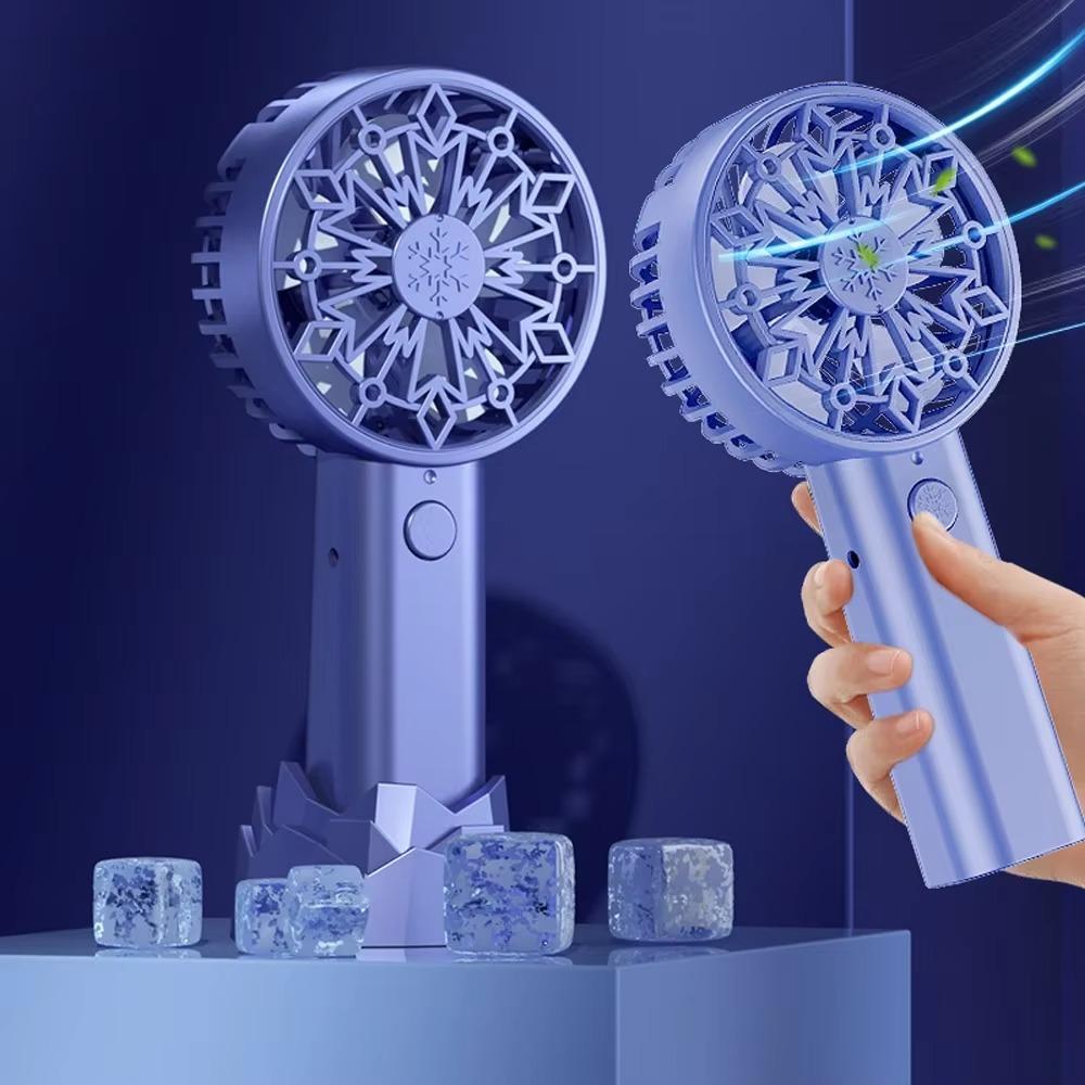 Handheld Desktop Dual-Purpose Fan Usb Charging Portable With Base Two-Color Optional Fashion Design Abs Material Natural Wind