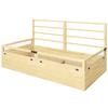 Raised Garden Bed Planter Box Herb Bed, Weather-Resistant, 1 Trellis, 183 x 98.5 x 95 cm, Natural