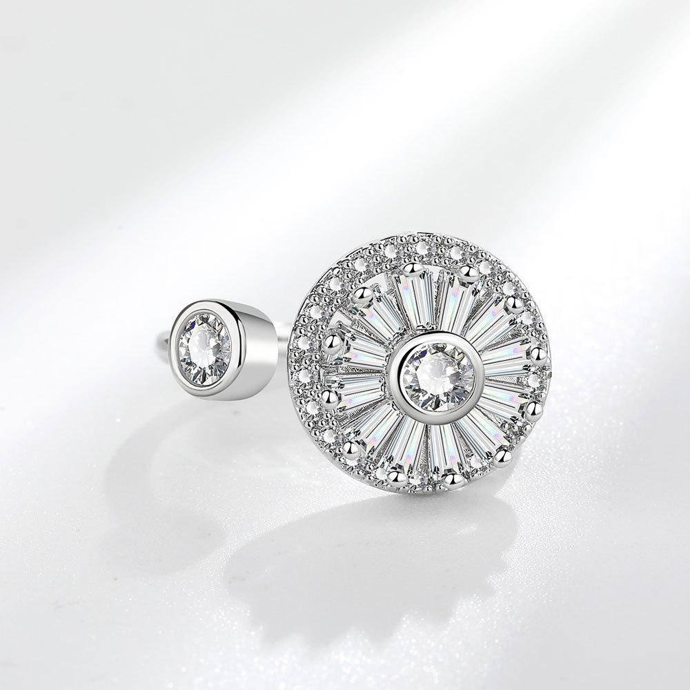 Women Snowflake Open Rotating Ring Set Unique Anxiety Relief Spinner Jewelry For Stress Reduction And Calming Effect