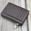 Men's Women Genuine Leather Bifold Wallet Multi Card Slots Accordion Zipper Coin Pocket Anti-theft Short Purse