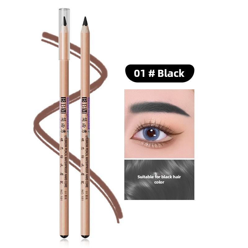 Карандаш для бровей Hard Core Водостойкий и антиконопляный Позиционирующий карандаш для бровей Татуировка Карандаш для бровей Корень и корень 1# Black