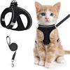 Ensemble Harnais et Laisse Réfléchissant Respirant pour Chat pour une Promenade en Toute Sécurité