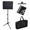 BTtime Folding Music Stand with Tripod, Reading Stand, Writing Stand, Laptop Stand, Spectral Stand, 65-140cm Adjustable, Includes Metal Carrying Bag,