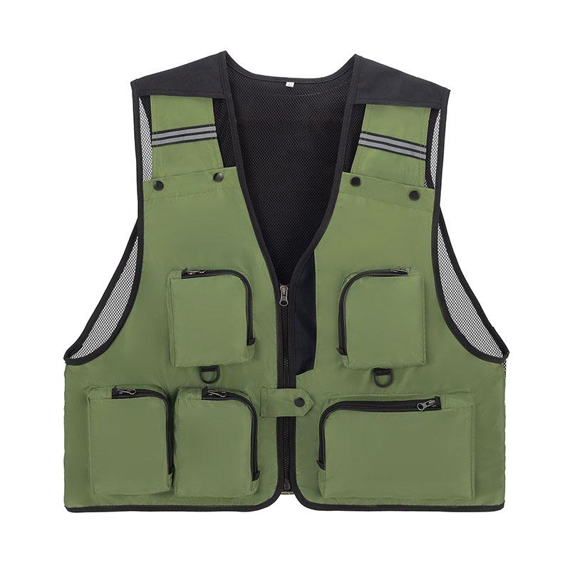 Outdoor Multi-Pocket Workwear Vest for Volunteers, Fishing, Photography, or Group Activities