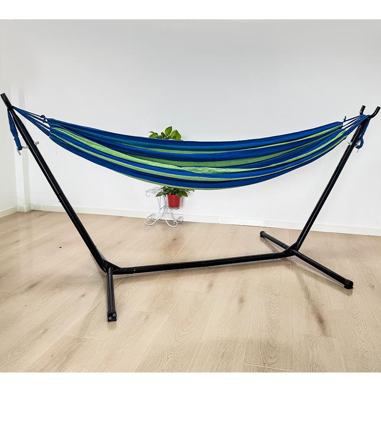 Double Outdoor Canvas Hammock: Lightweight, Anti-Roll, Detachable Stand for Camping & Children's Swing Chair